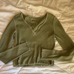 American Eagle Outfitters Sage Long Sleeve Tee